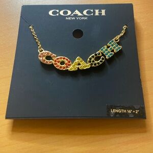 Coach Gemstone Necklace NWT